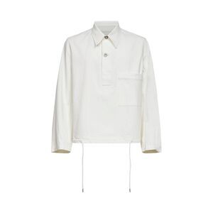 Studio Nicholson Men Salt Slub Cotton Twill Stowe Polo Shirt